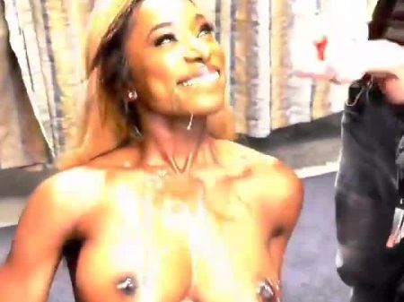 ebony busty bukkake